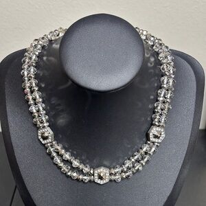 Silver Multi Strand Elegant Choker Necklace